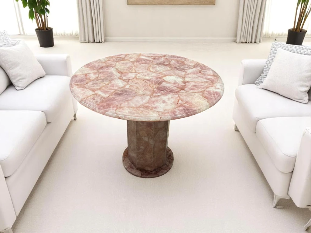 Elegance Rose Quartz Coffee & End Table  - Custom Order Now